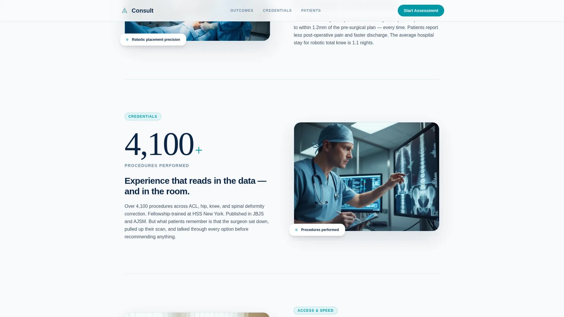 Orthopedic Surgeon Specialist Booking Website Template