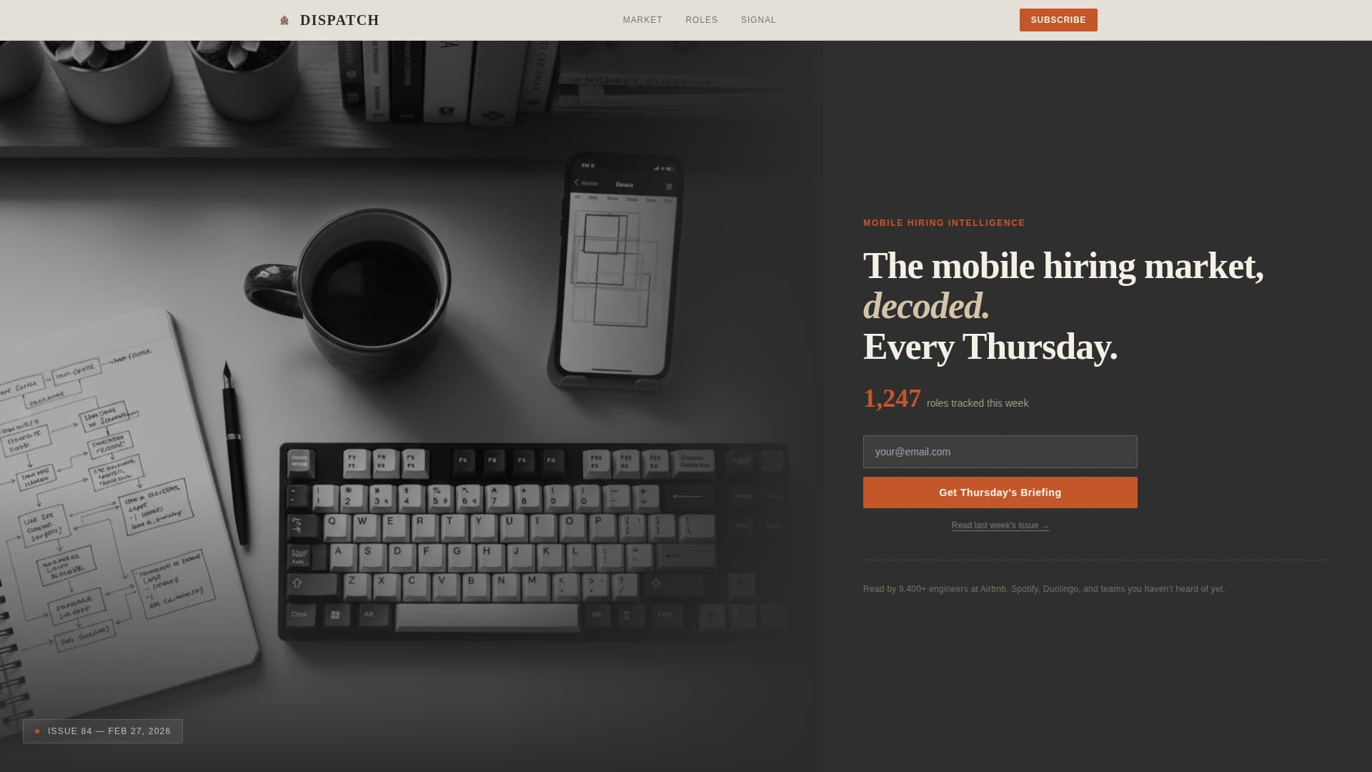 Dispatch - Authoritative Mobile Landing Page Template