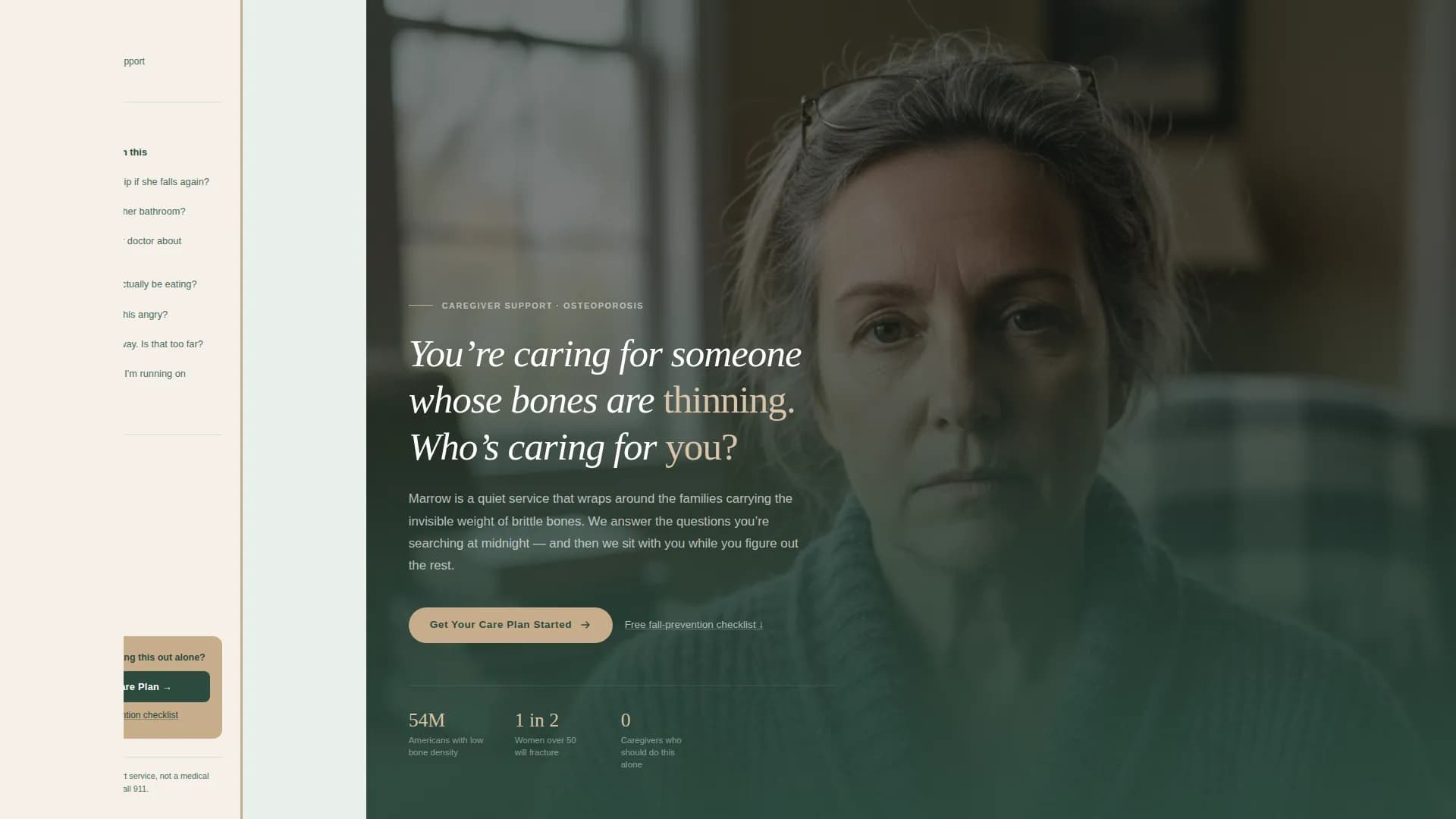 Osteoporosis Care FAQ Website Template