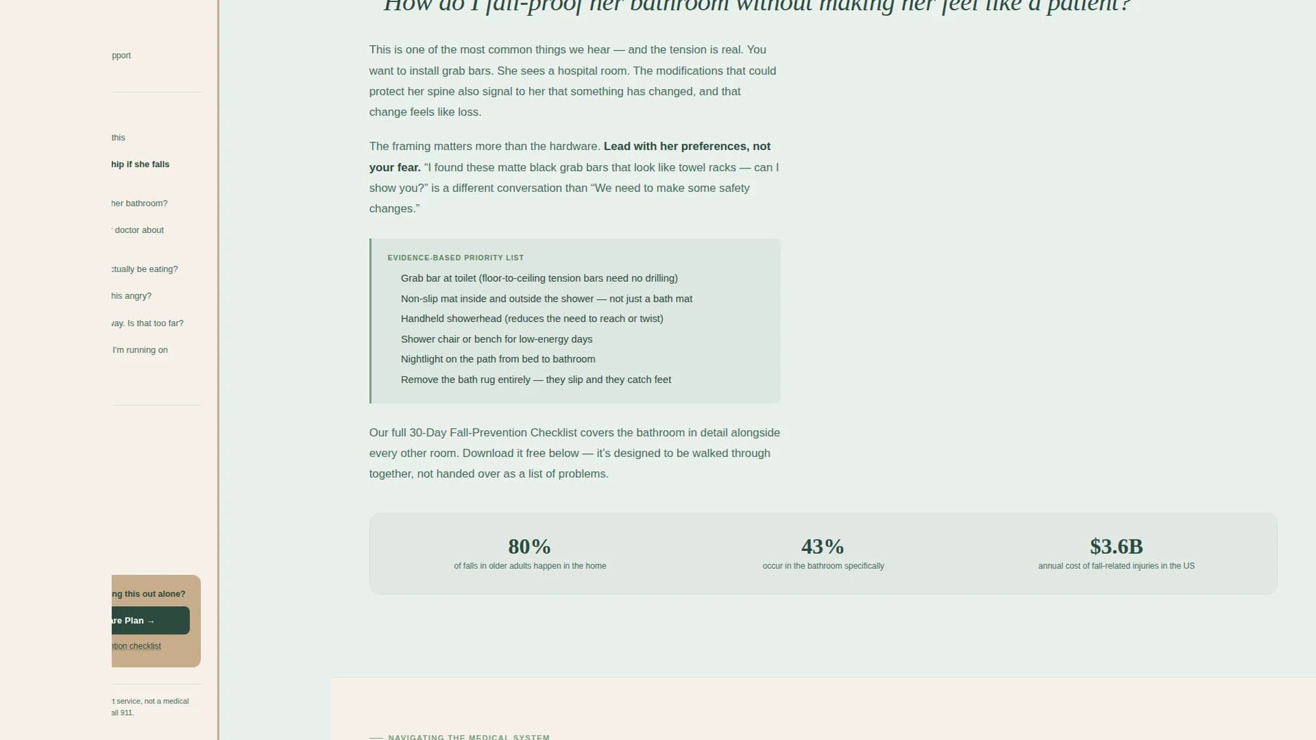 Osteoporosis Care FAQ Website Template