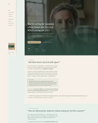 Osteoporosis Care FAQ Website Template