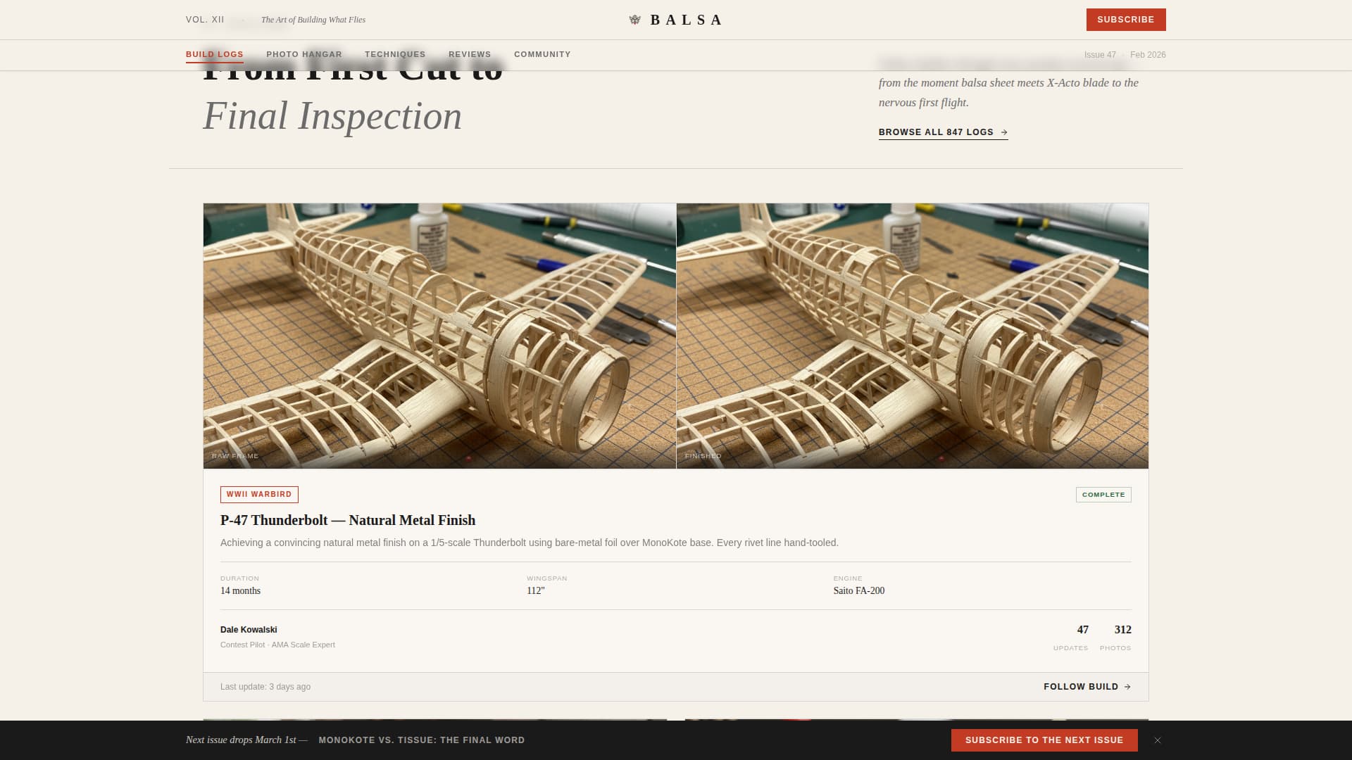 Balsa - Authoritative Hobbyist Landing Page Template