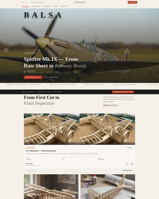 Balsa - Authoritative Hobbyist Landing Page Template