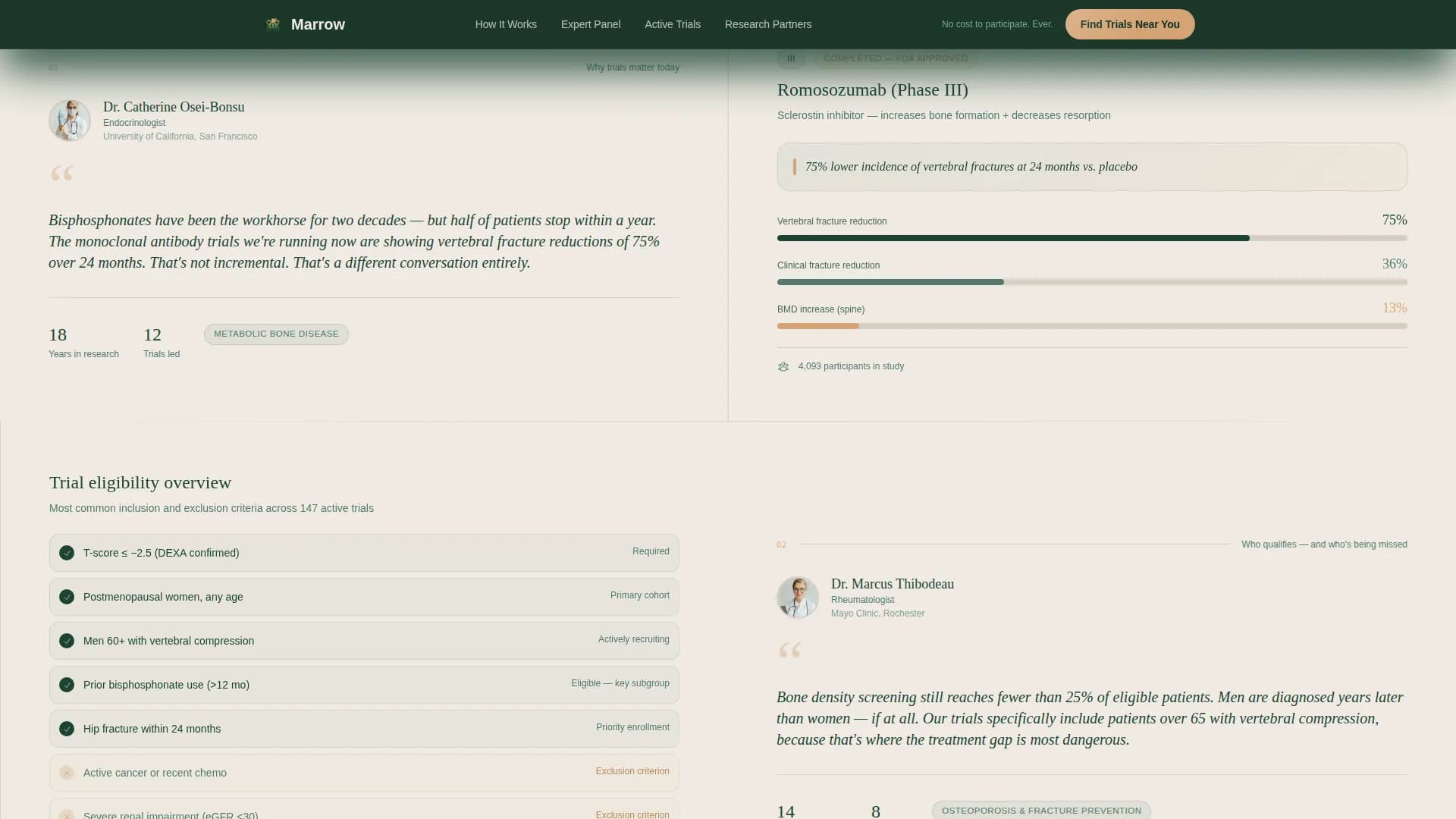 Osteoporosis Care Professional Website Template