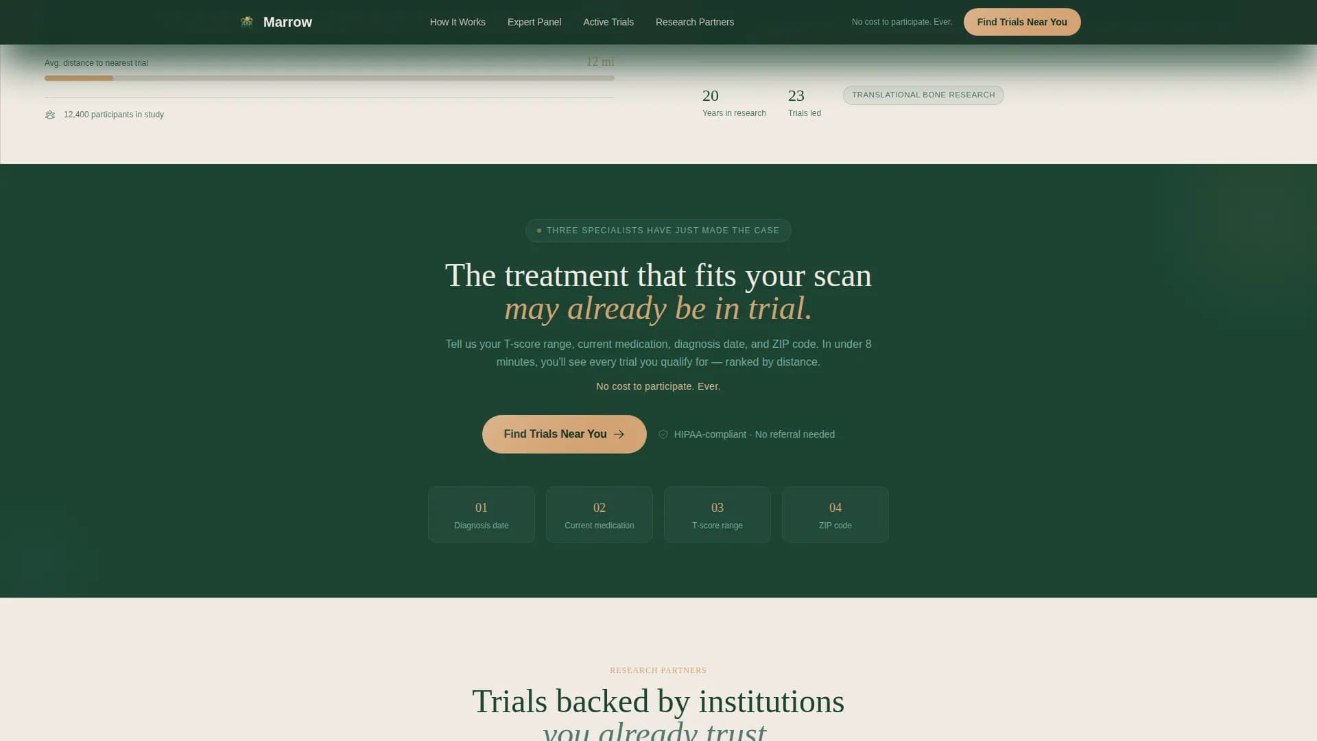 Osteoporosis Care Professional Website Template