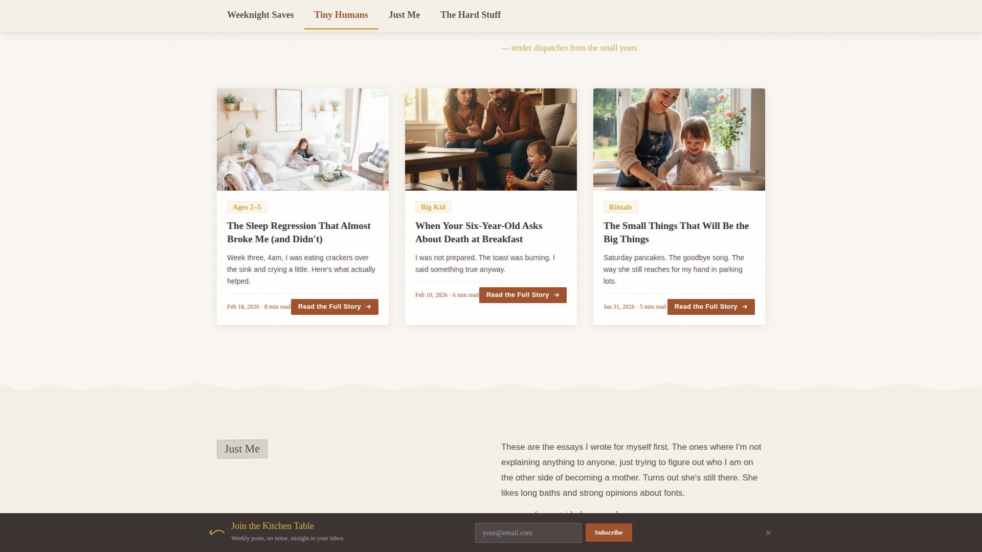Hearth - Heartfelt Mom Blog Landing Page Template