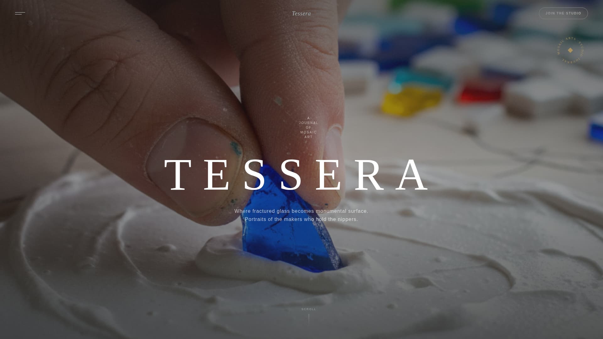 Tessera - Artisan Mosaic Landing Page Template