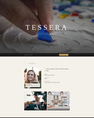 Tessera - Artisan Mosaic Landing Page Template