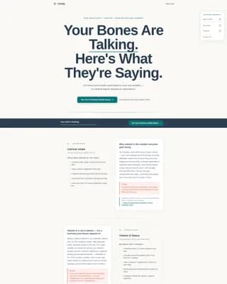 Osteoporosis Care Education Website Template