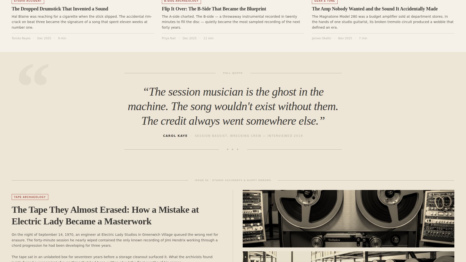 Groove - Timeless Music History Landing Page Template