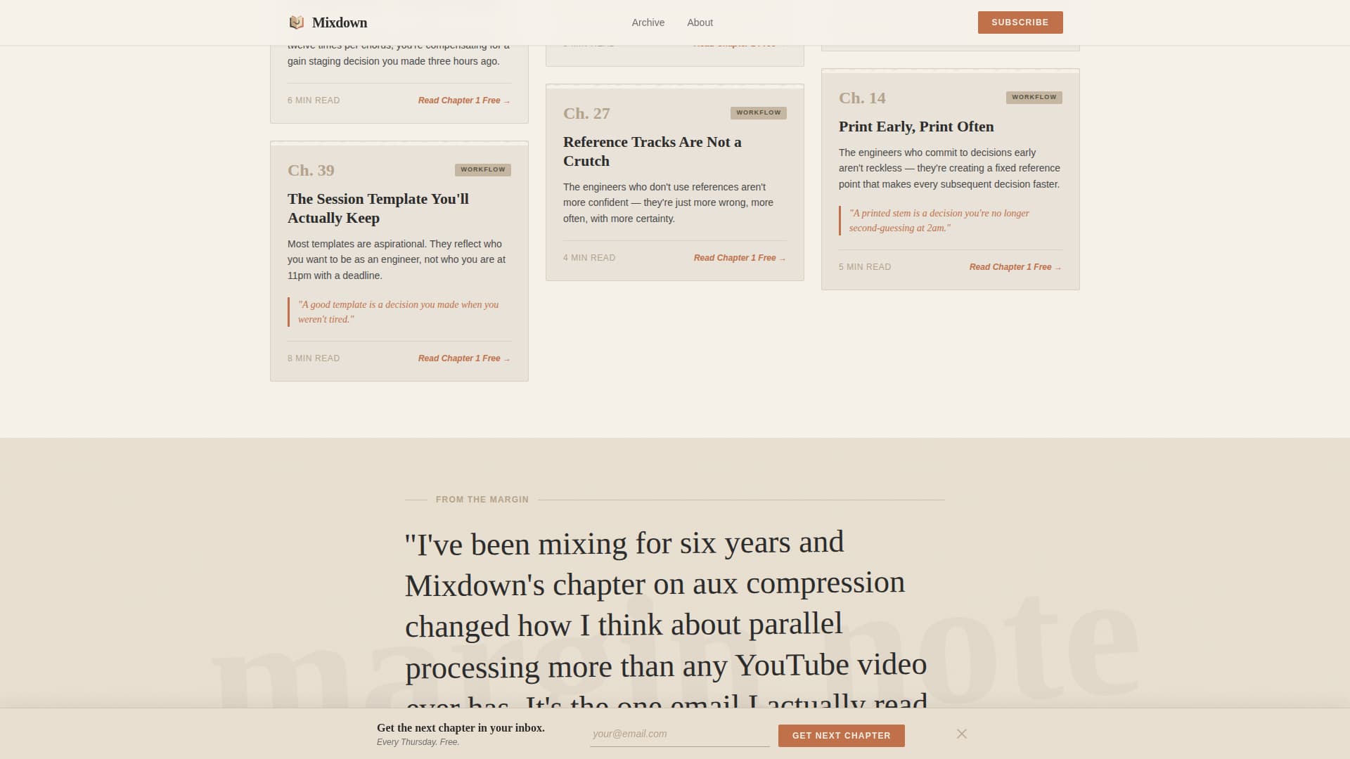 Mixdown - Authoritative Music Production Landing Page Template