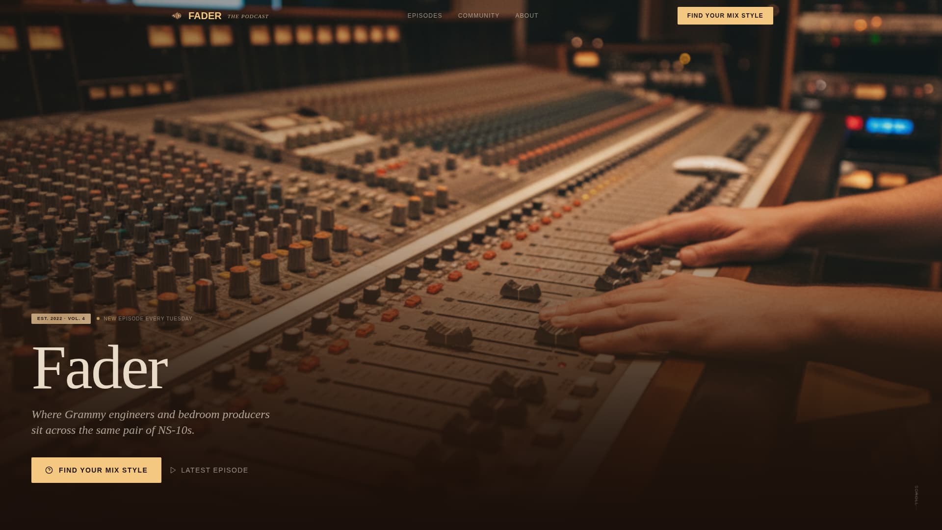 Fader - Immersive Podcast Landing Page Template