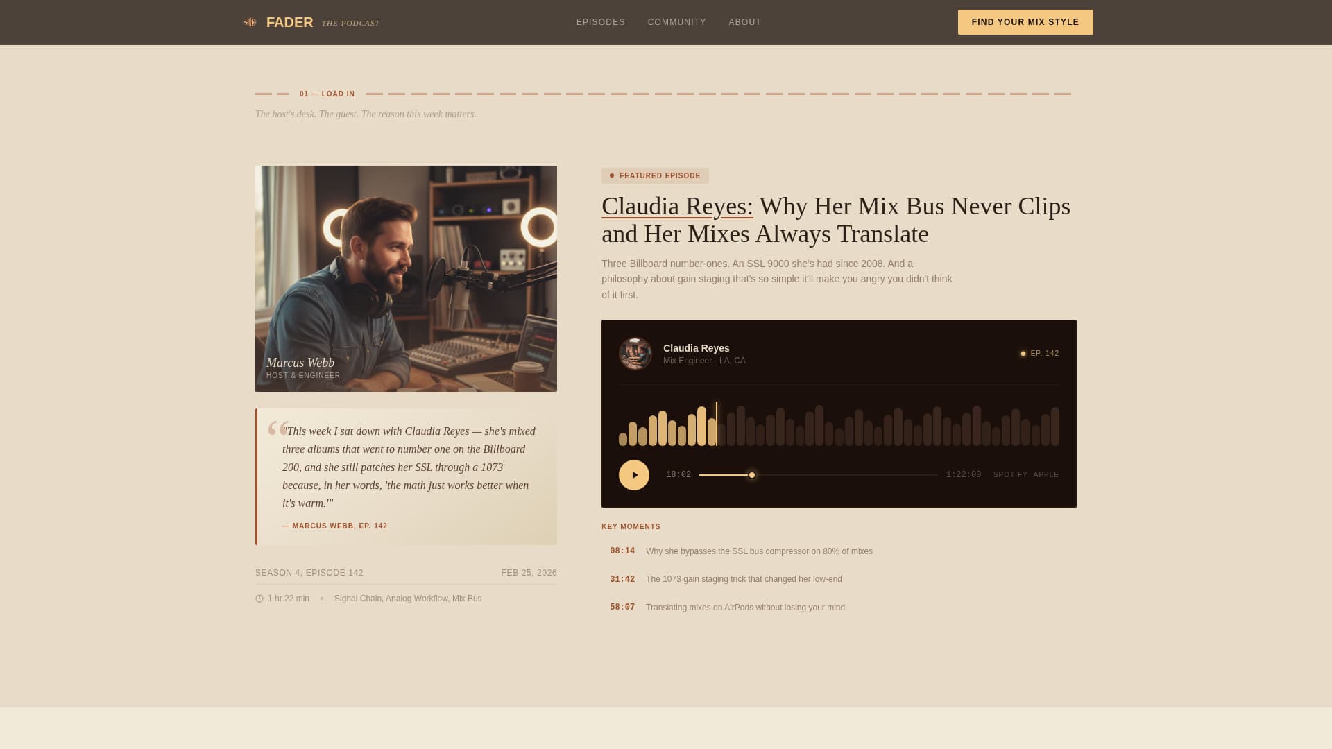 Fader - Immersive Podcast Landing Page Template