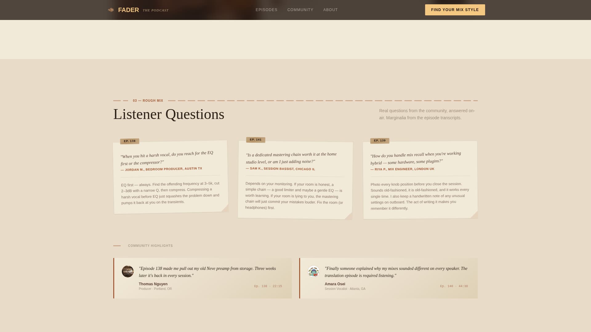 Fader - Immersive Podcast Landing Page Template