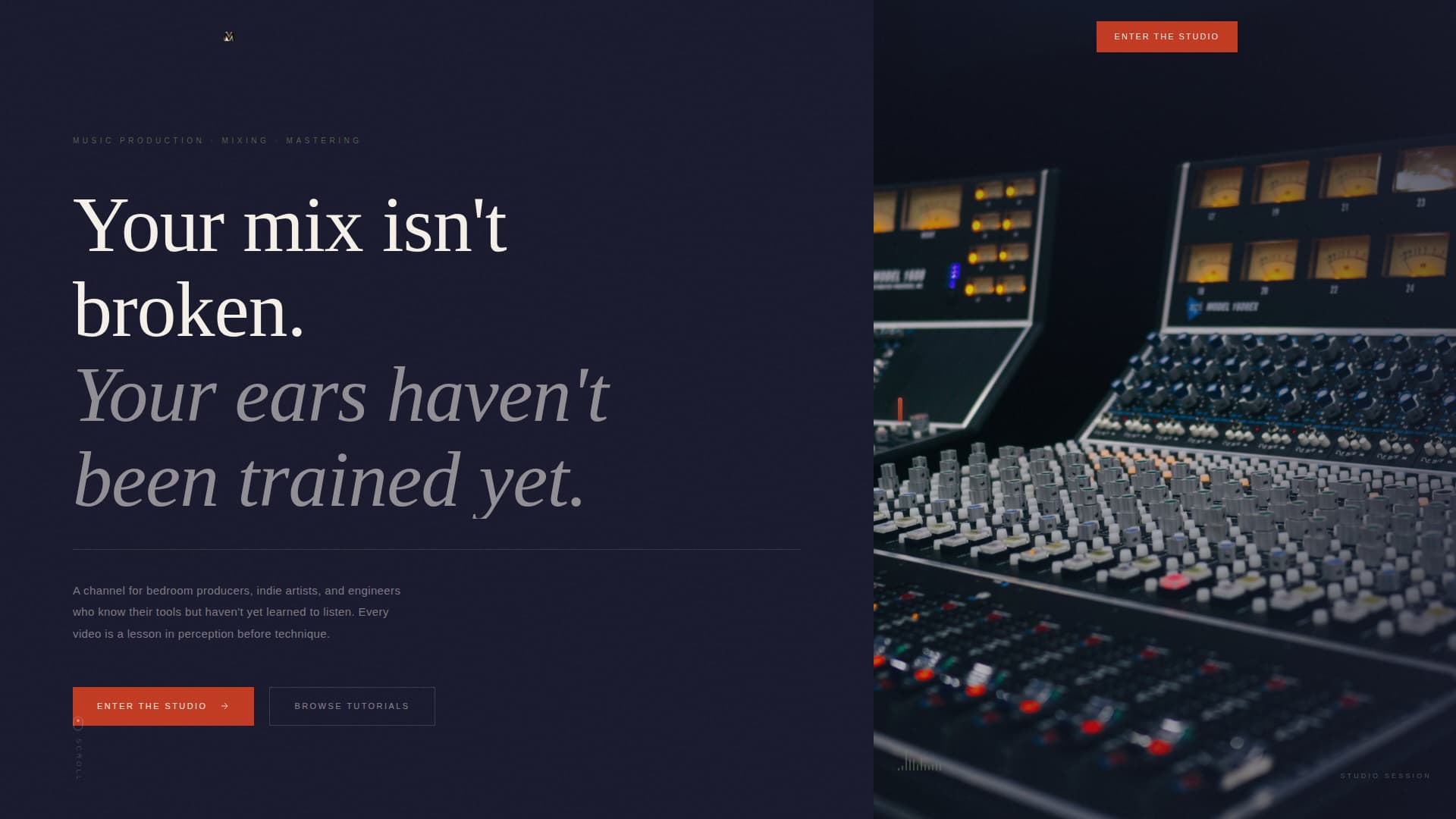 Mixdown - Masterful Music Production Landing Page Template