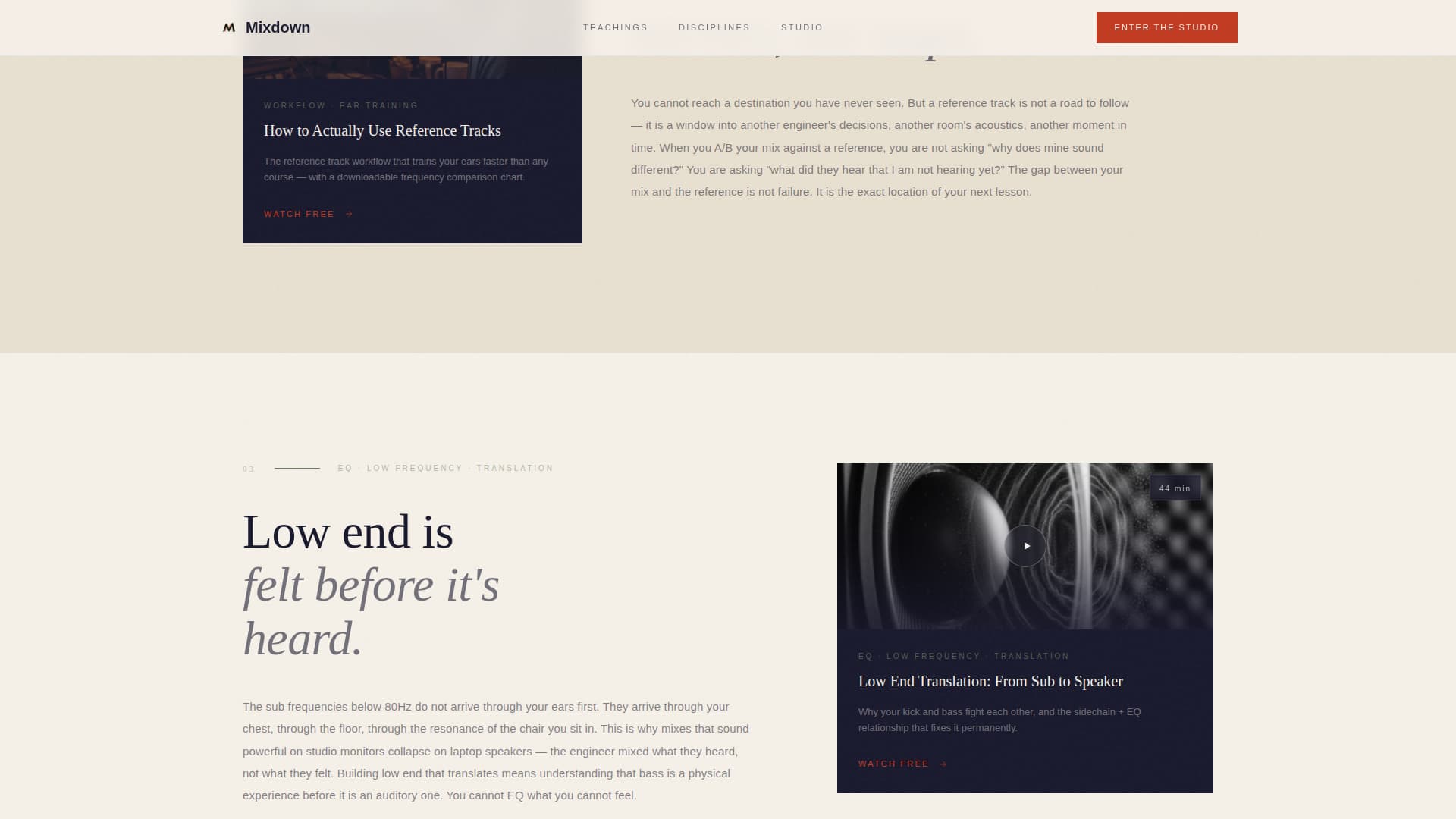 Mixdown - Masterful Music Production Landing Page Template