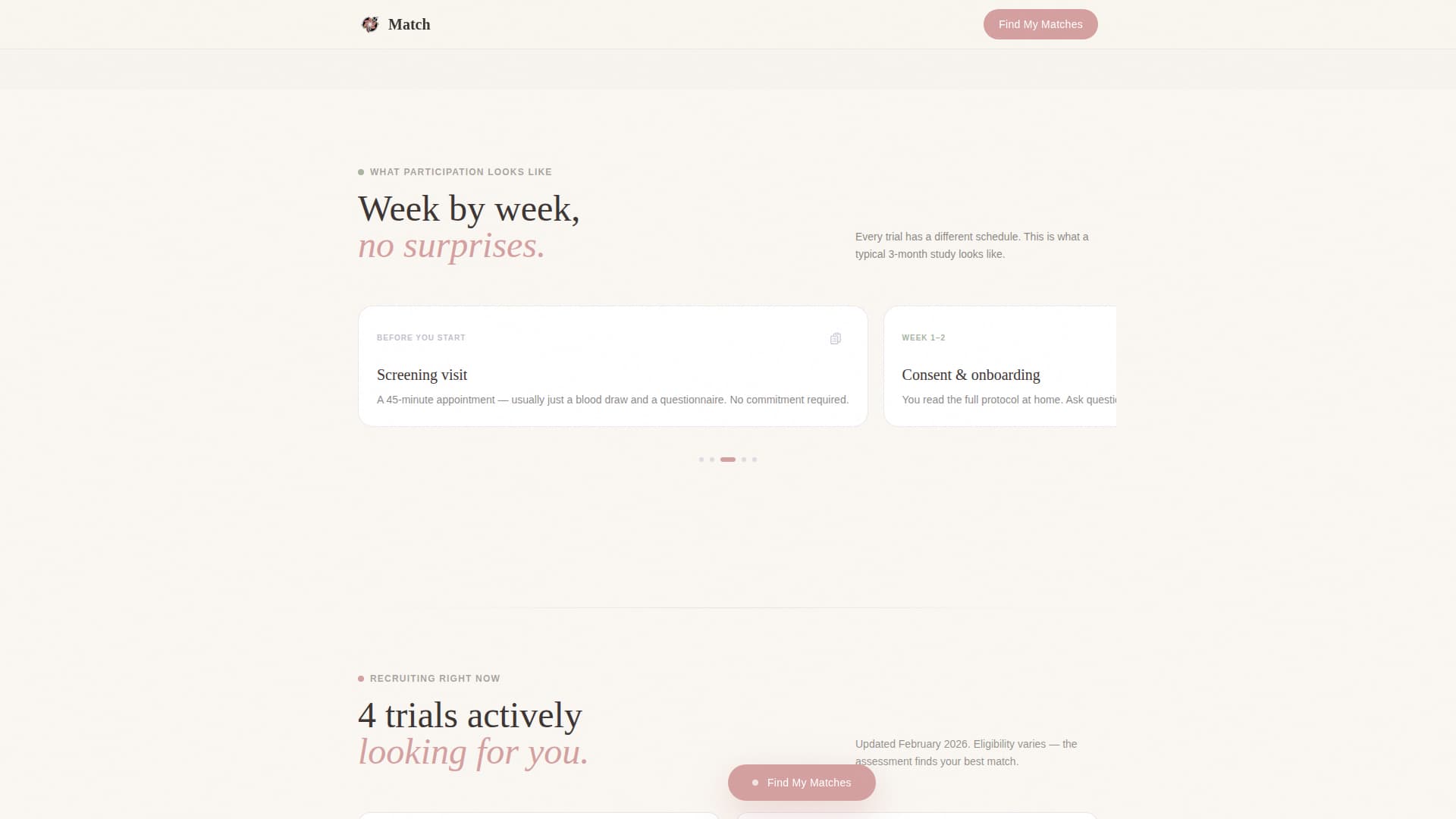 Match - Empowering PCOS Landing Page Template