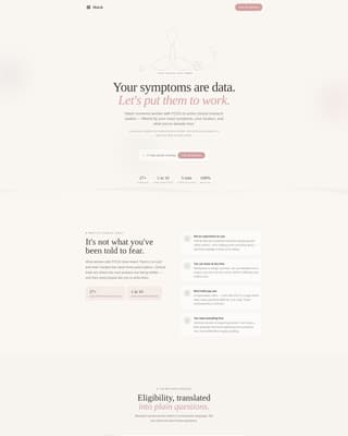 Match - Empowering PCOS Landing Page Template