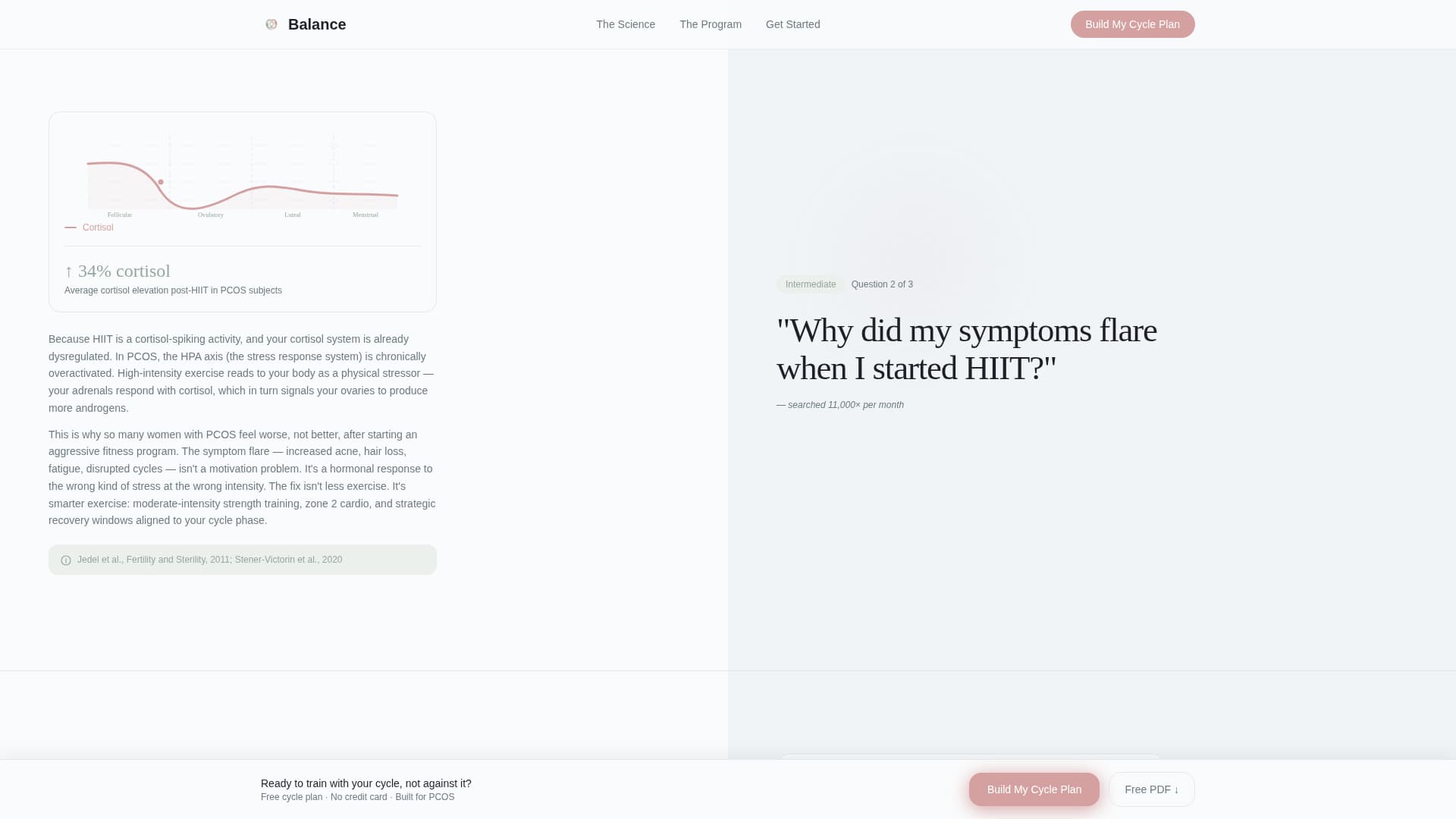 Balance - Empowering PCOS Landing Page Template