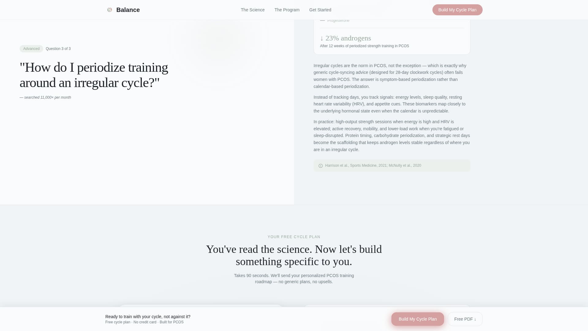 Balance - Empowering PCOS Landing Page Template