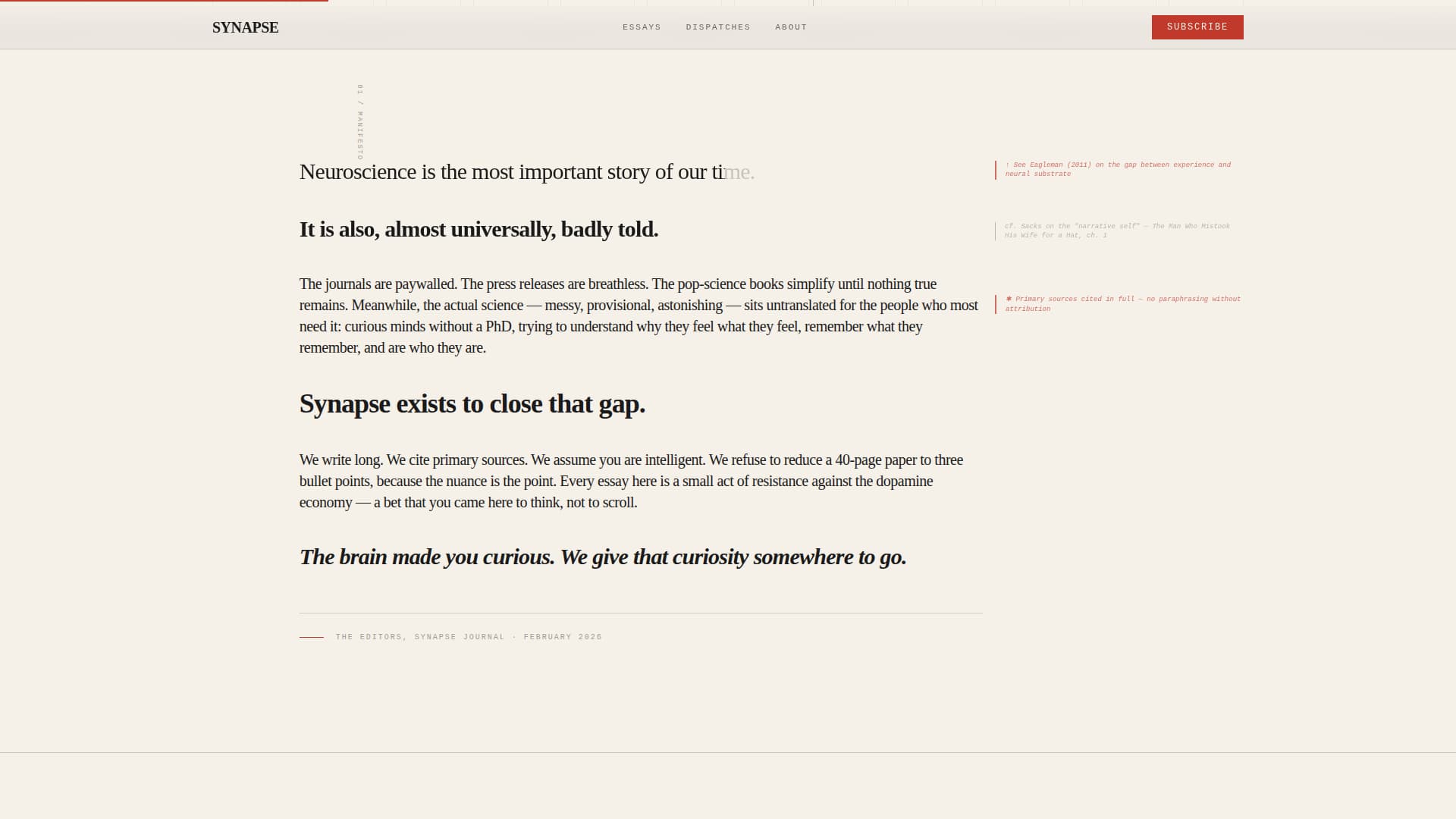 Synapse - Bold Neuroscience Landing Page Template