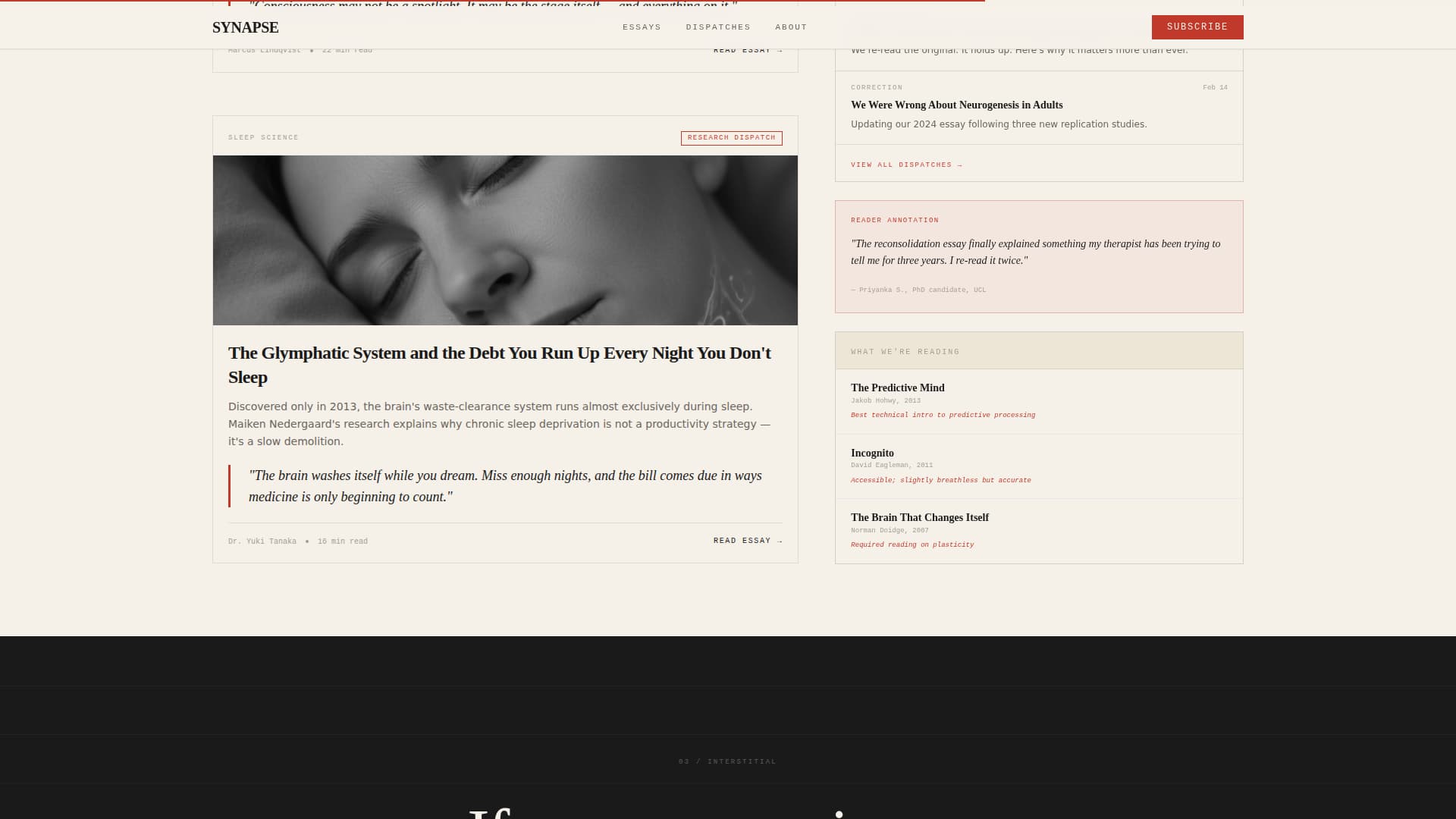 Synapse - Bold Neuroscience Landing Page Template