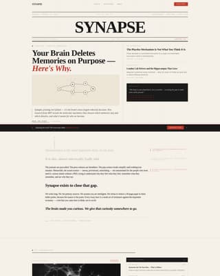Synapse - Bold Neuroscience Landing Page Template
