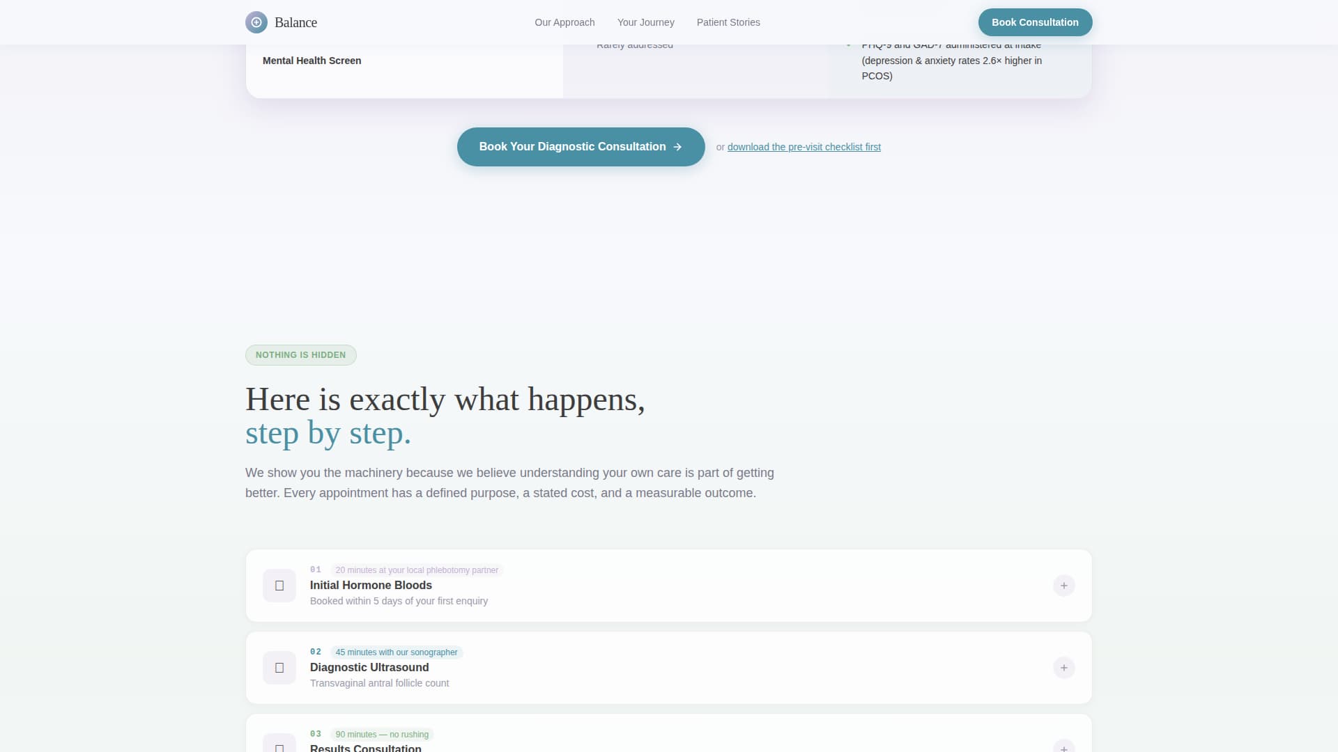Balance - Trusted PCOS Specialist Landing Page Template