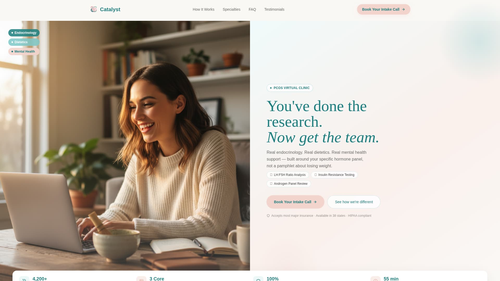 Catalyst - Trusted PCOS Landing Page Template