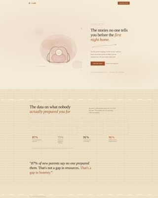 Cradle - Heartfelt Parenting Landing Page Template