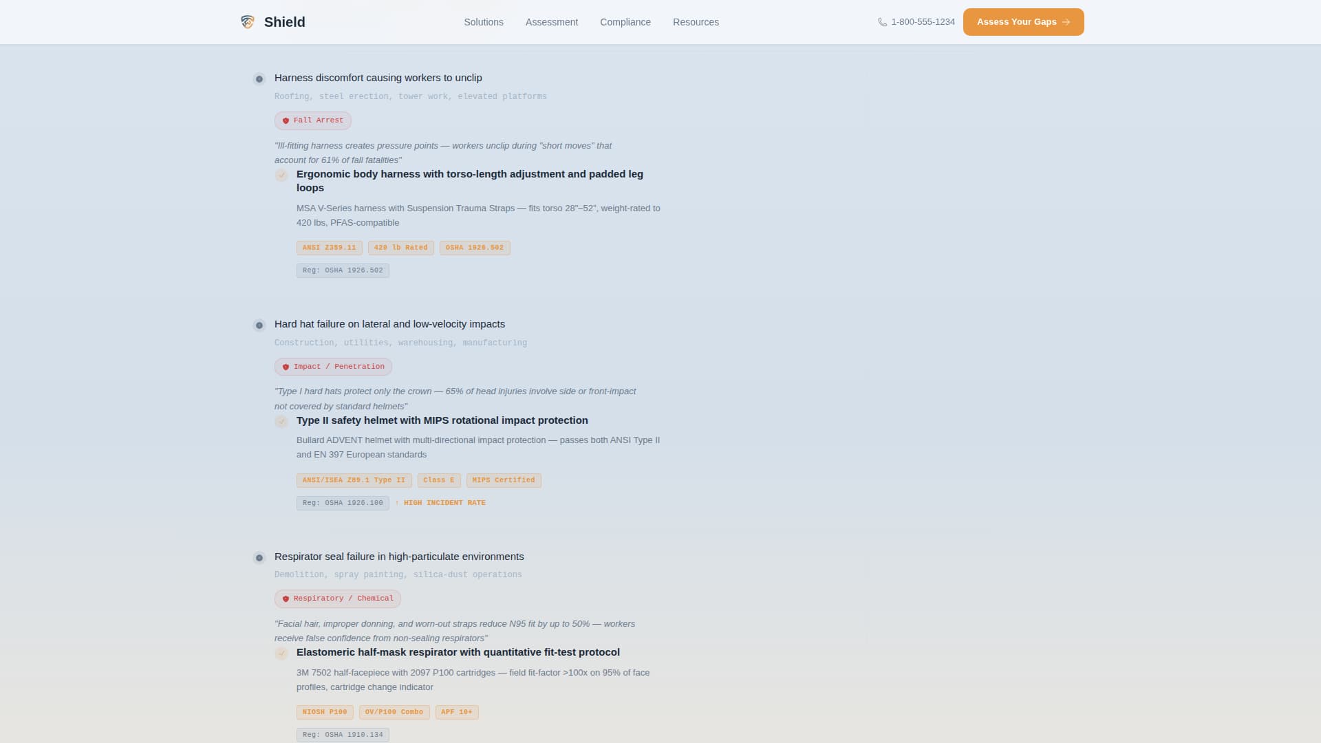 Shield - Trusted Safety Equipment Landing Page Template