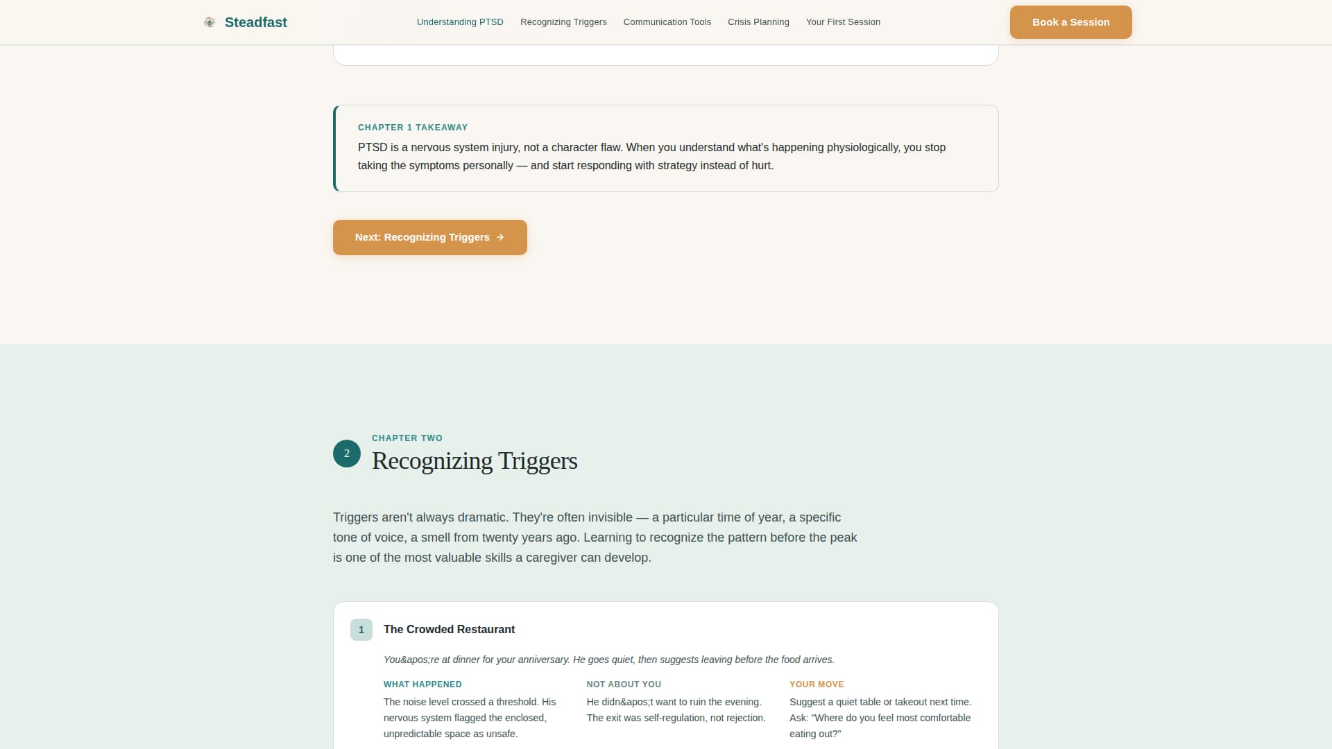 PTSD Care Booking Website Template