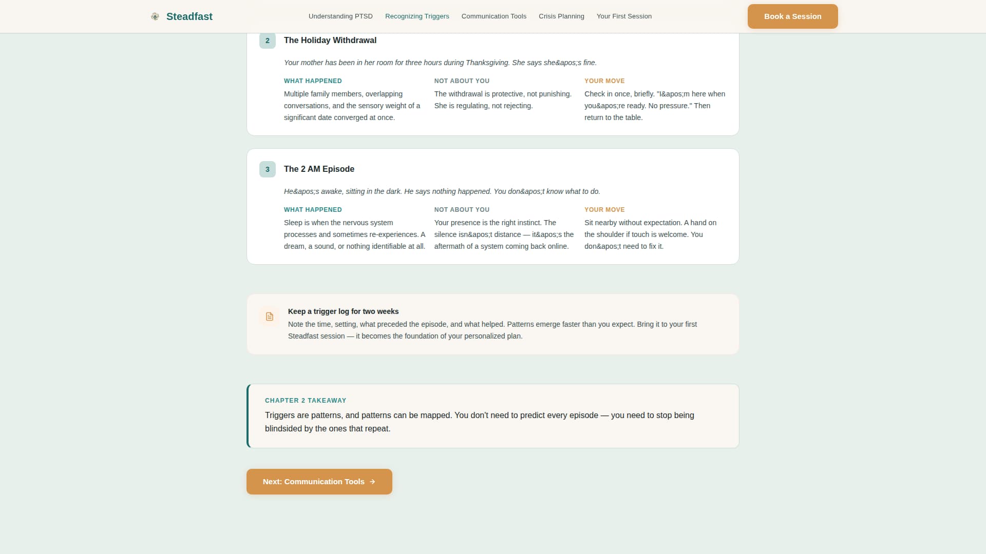 PTSD Care Booking Website Template