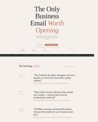 Dispatch — Refined Industry Newsletter Landing Page Template