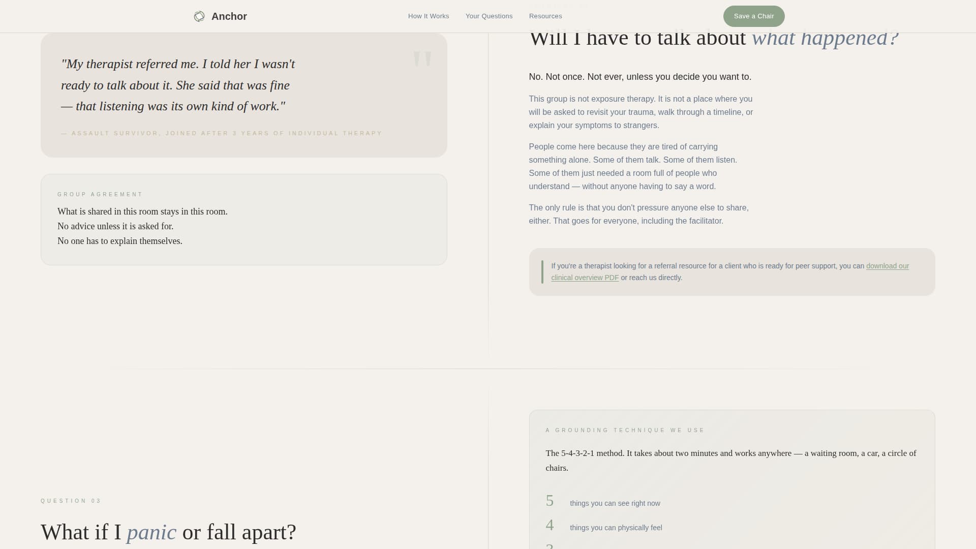 Anchor - Healing PTSD Support Landing Page Template