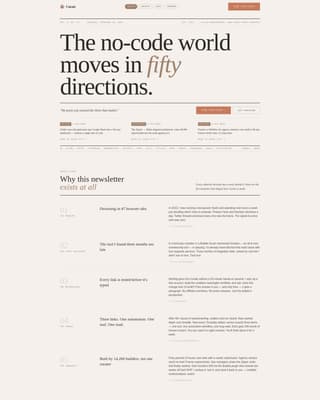 Curate - Intentional No-Code Landing Page Template
