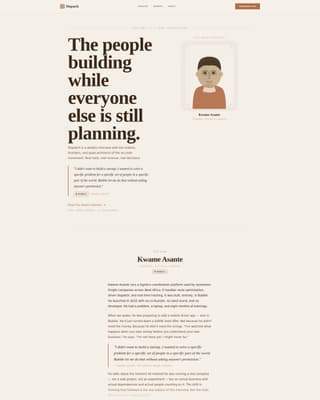 Dispatch - Curated No-Code Landing Page Template