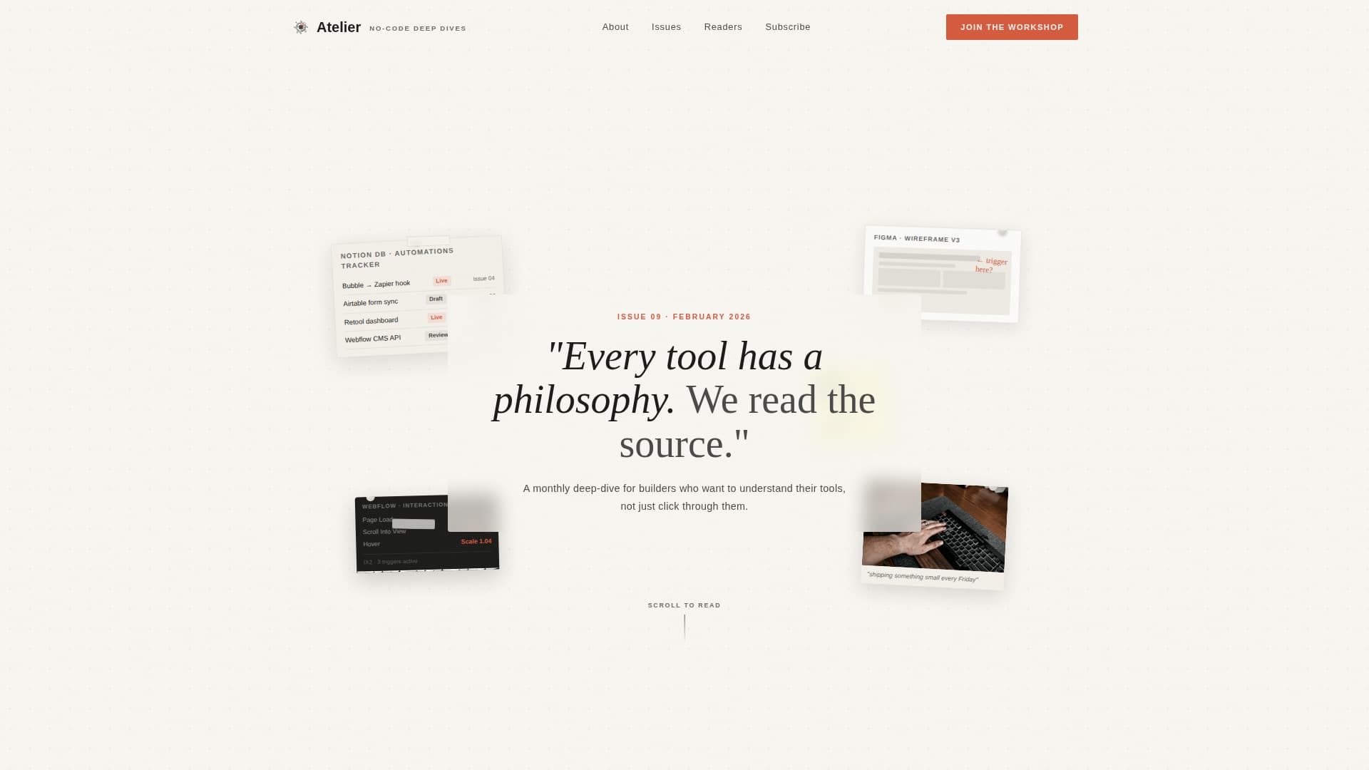 Atelier - Mindful No-Code Landing Page Template