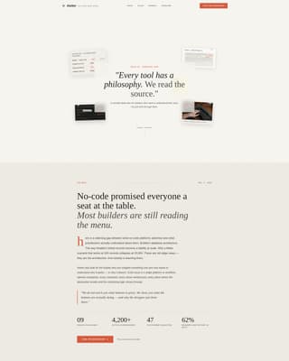 Atelier - Mindful No-Code Landing Page Template
