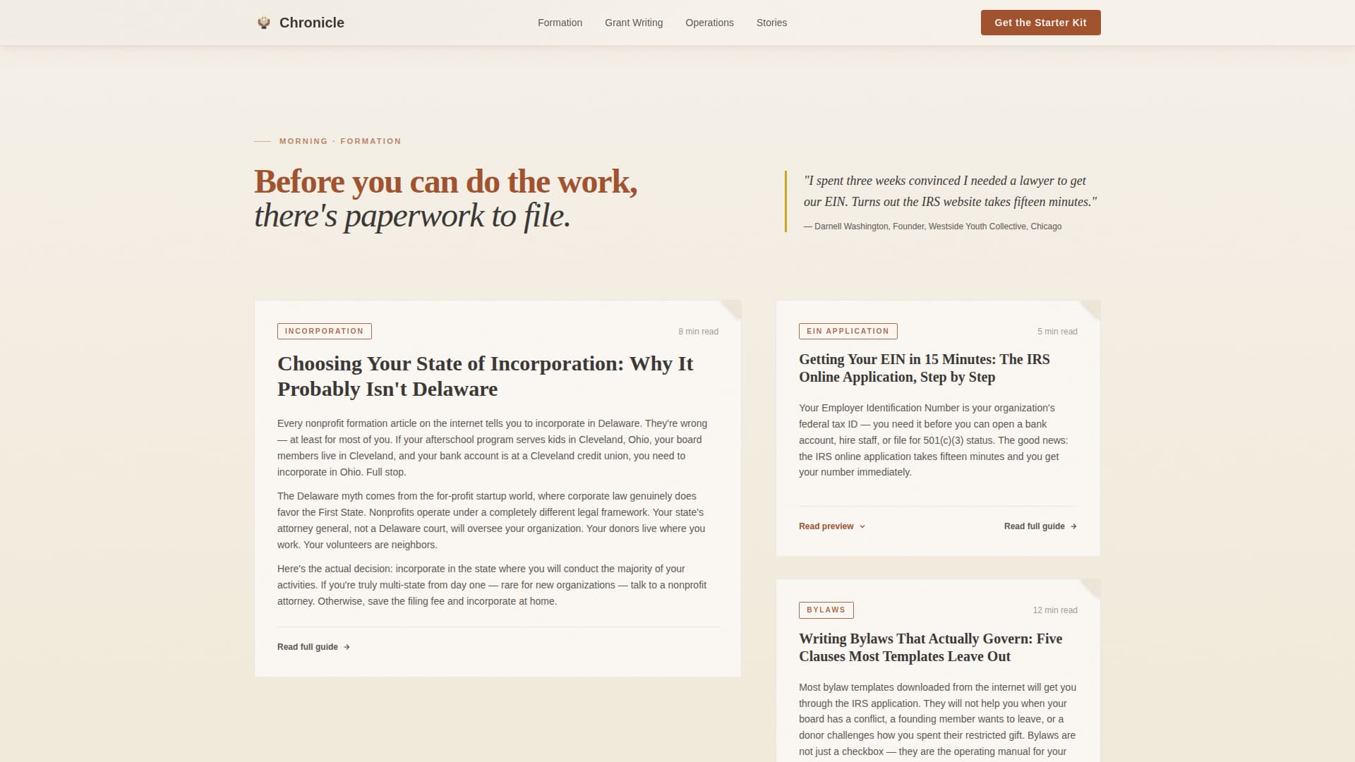 Chronicle - Trusted Nonprofit Landing Page Template