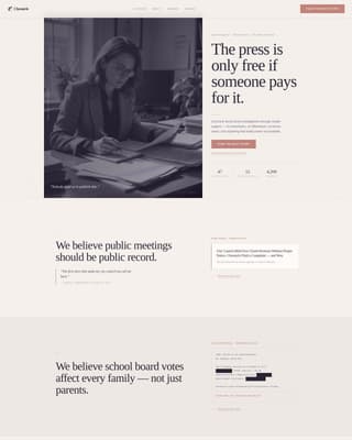 Chronicle - Trustworthy Newsroom Landing Page Template