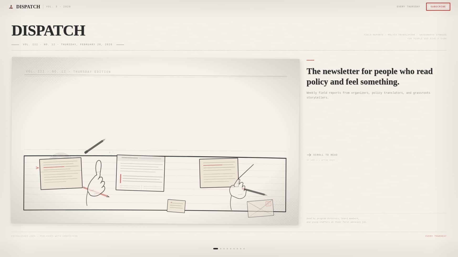 Dispatch - Compelling Nonprofit Landing Page Template