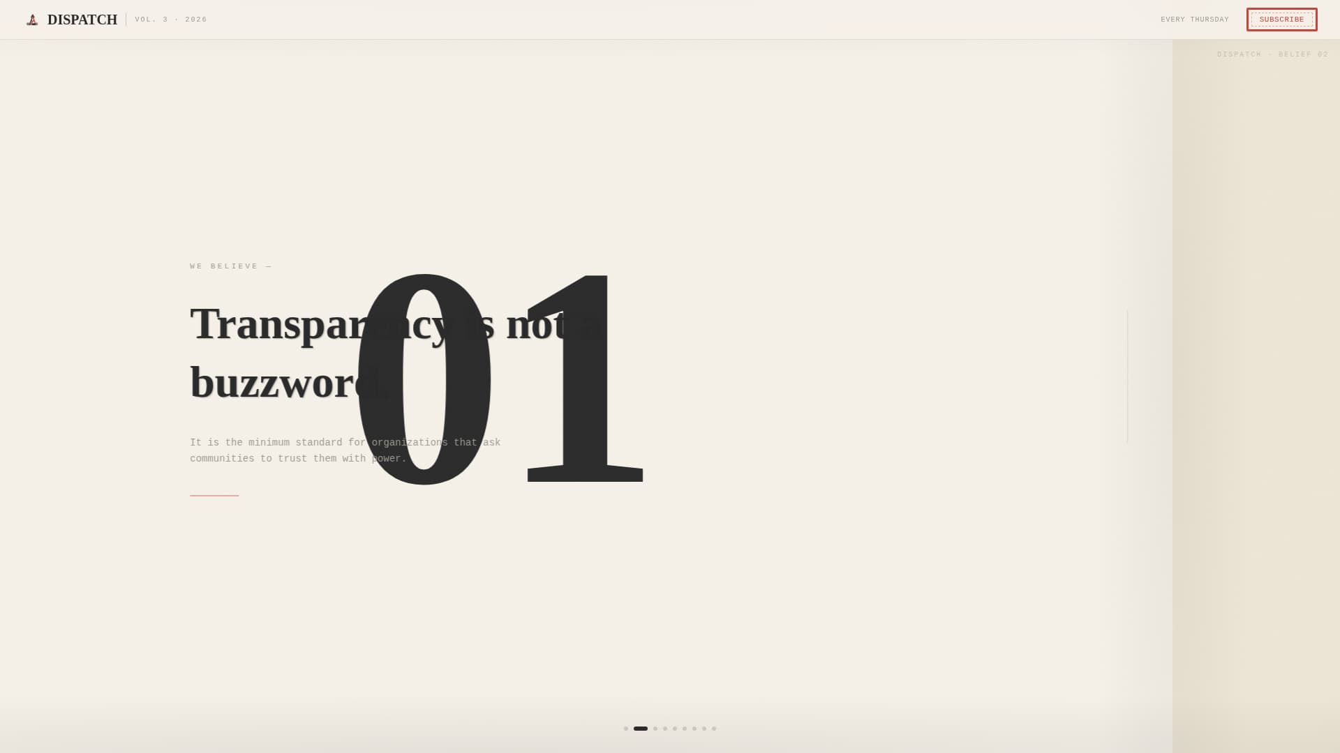 Dispatch - Compelling Nonprofit Landing Page Template