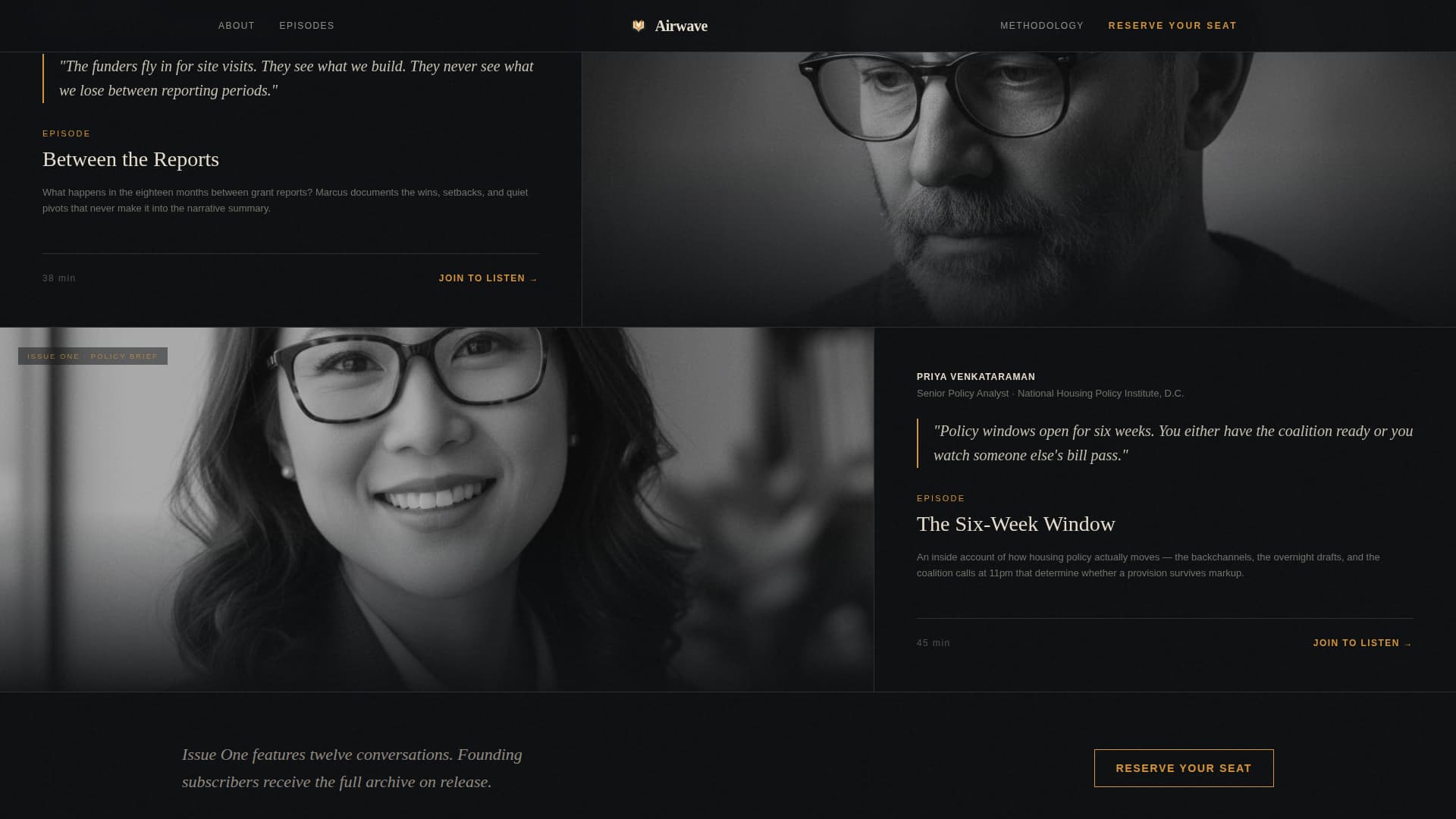 Airwave - Editorial Nonprofit Landing Page Template