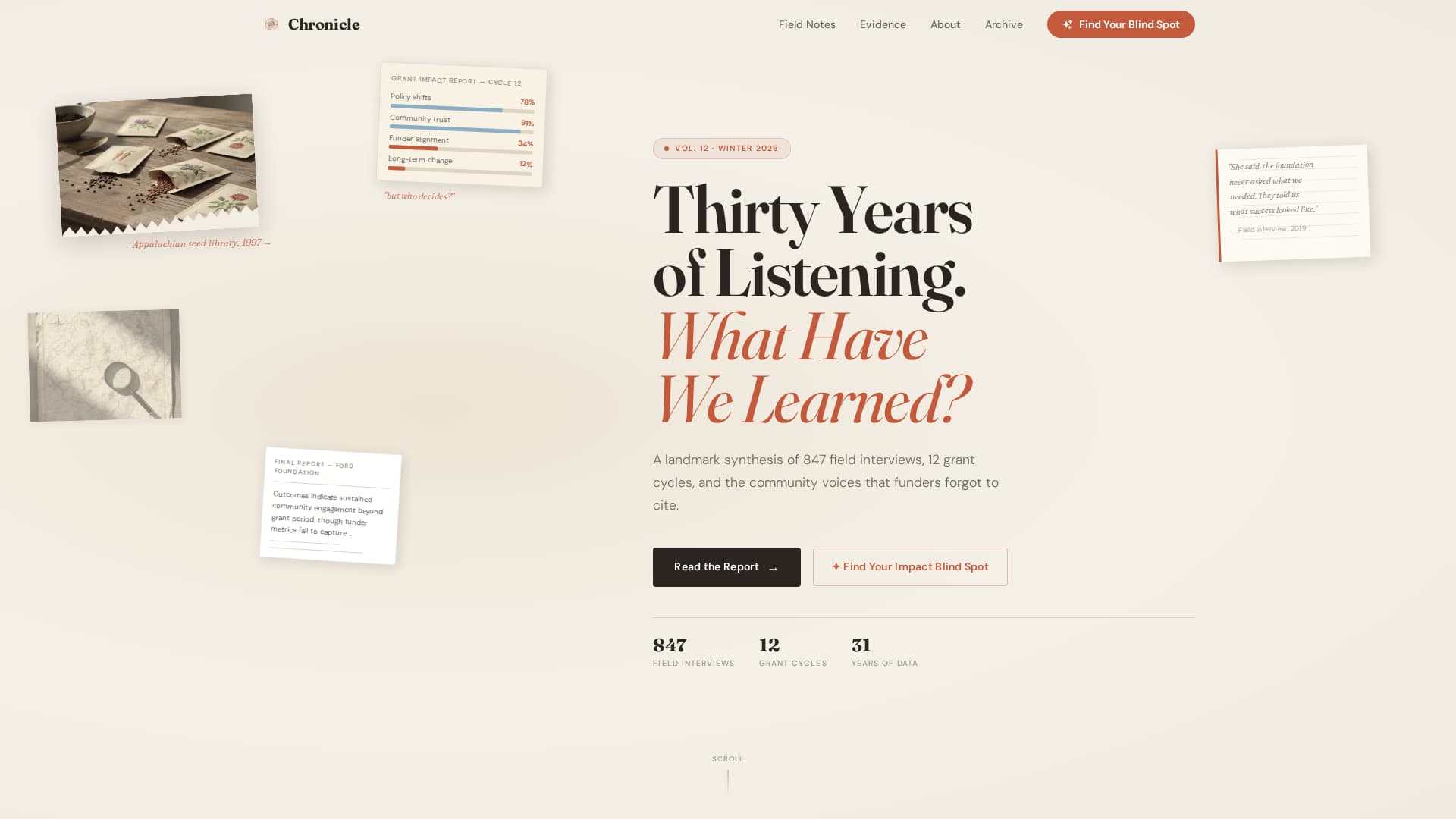 Chronicle - Compelling Nonprofit Landing Page Template
