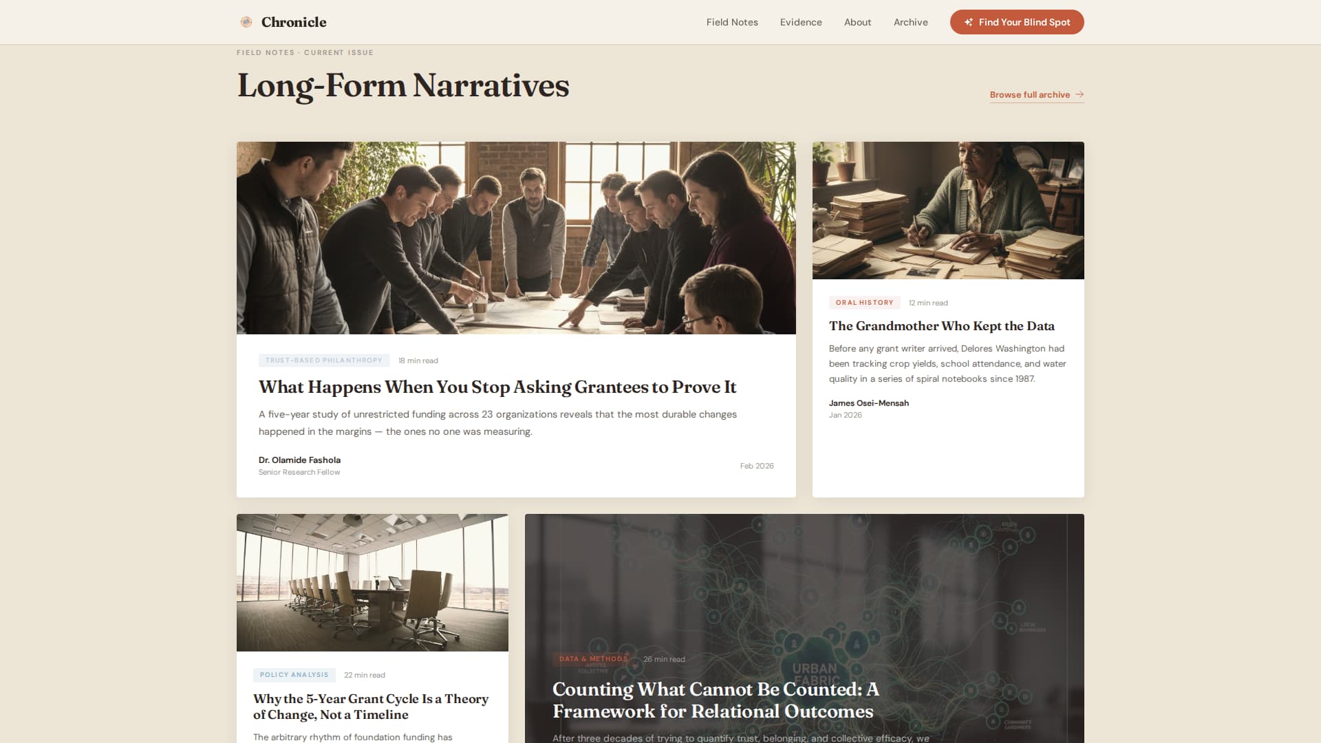 Chronicle - Compelling Nonprofit Landing Page Template