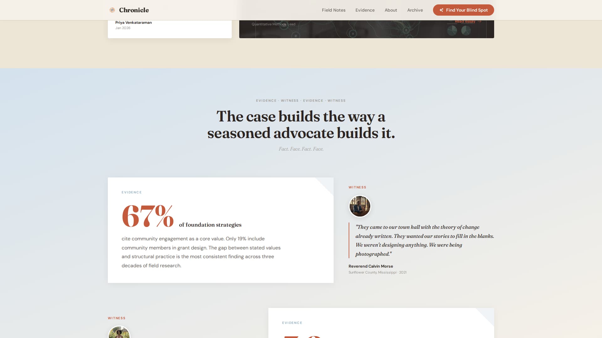 Chronicle - Compelling Nonprofit Landing Page Template