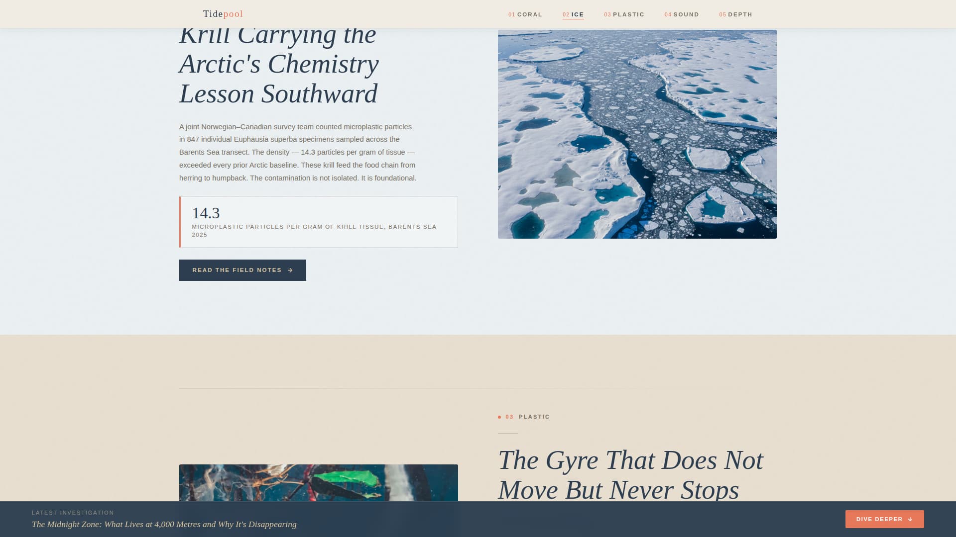 Tidepool - Immersive Conservation Landing Page Template