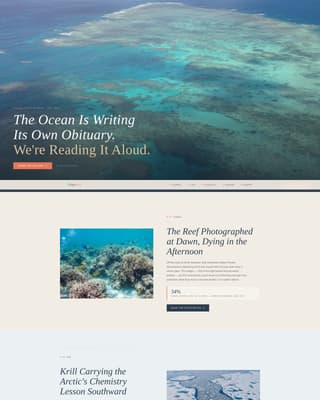 Tidepool - Immersive Conservation Landing Page Template