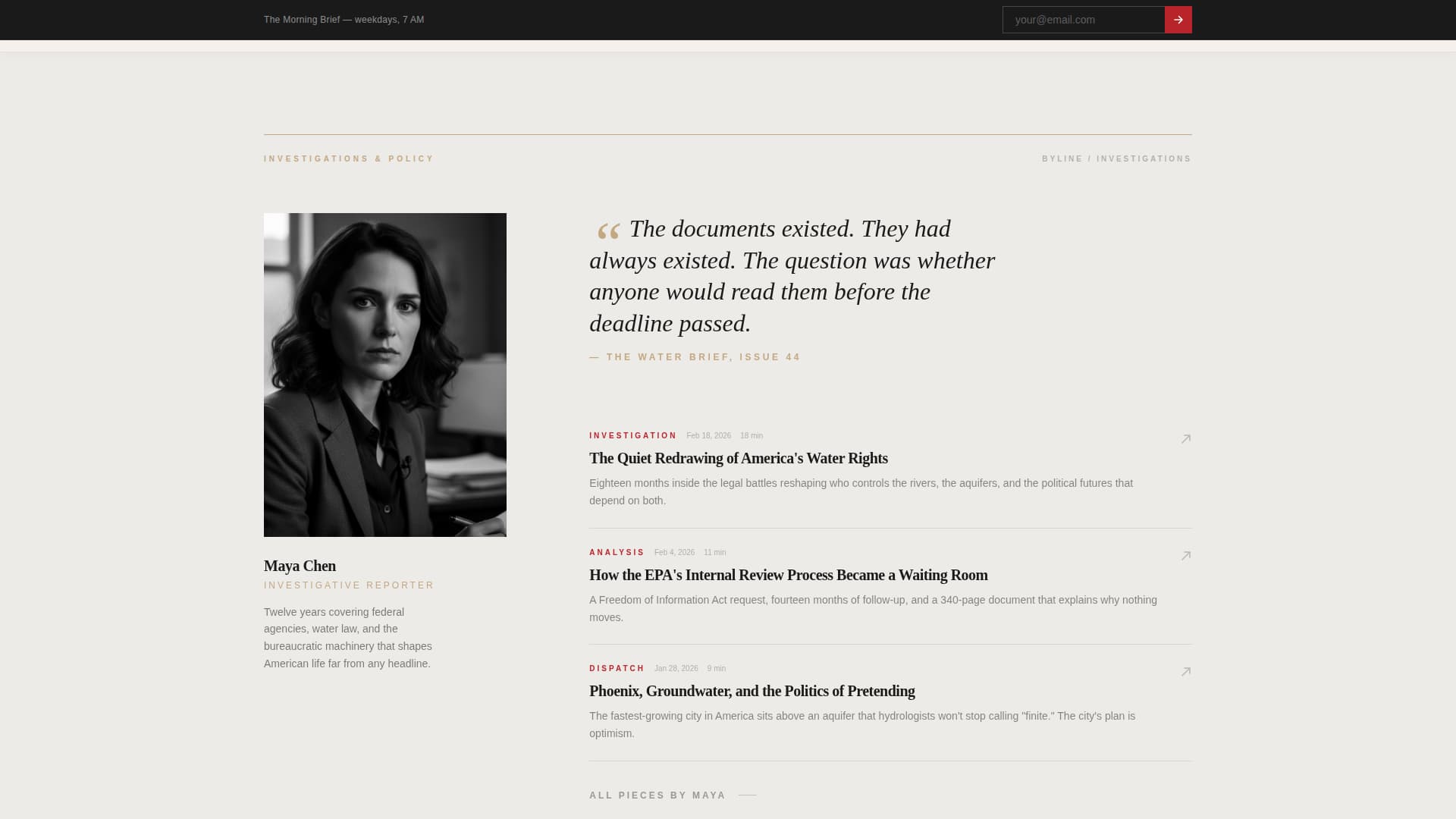 Byline - Compelling News Landing Page Template